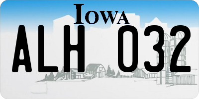 IA license plate ALH032