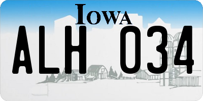 IA license plate ALH034
