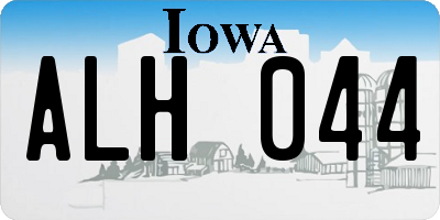 IA license plate ALH044