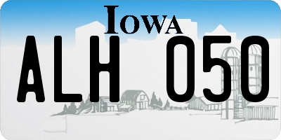 IA license plate ALH050