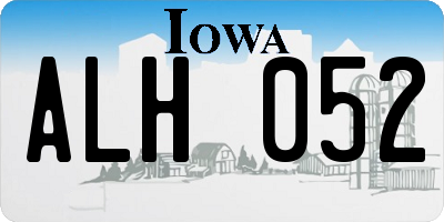 IA license plate ALH052