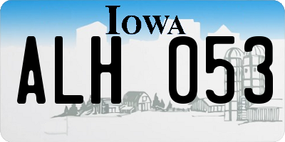 IA license plate ALH053