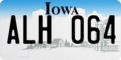 IA license plate ALH064