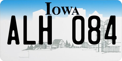 IA license plate ALH084