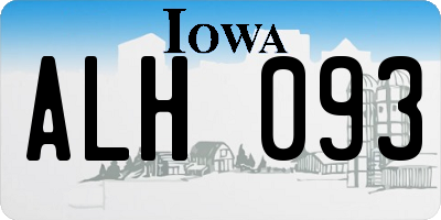 IA license plate ALH093