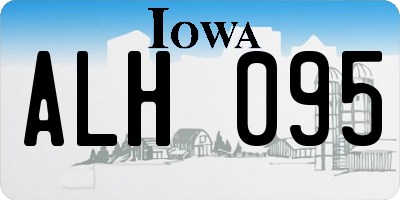 IA license plate ALH095