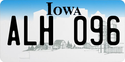 IA license plate ALH096