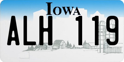 IA license plate ALH119