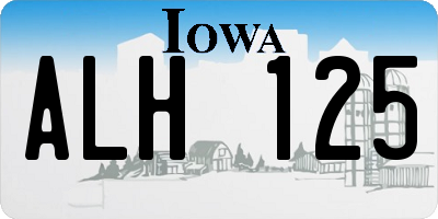 IA license plate ALH125