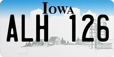 IA license plate ALH126