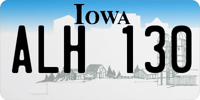 IA license plate ALH130
