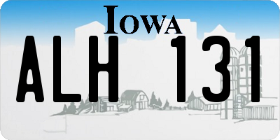 IA license plate ALH131