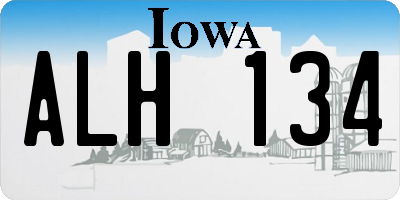 IA license plate ALH134