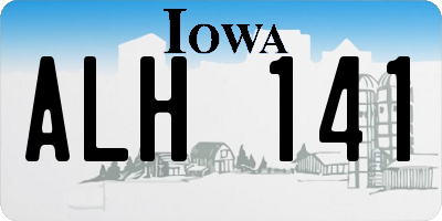 IA license plate ALH141