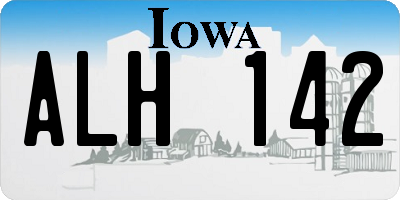 IA license plate ALH142