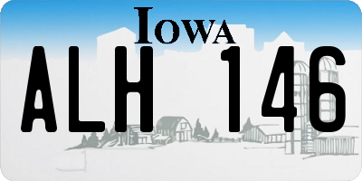 IA license plate ALH146