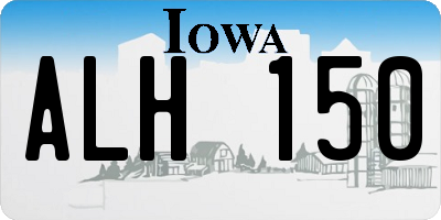 IA license plate ALH150