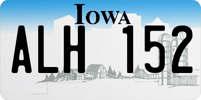 IA license plate ALH152