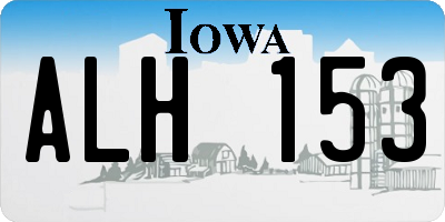 IA license plate ALH153