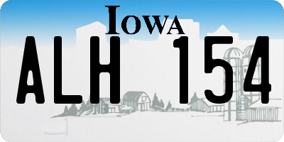 IA license plate ALH154