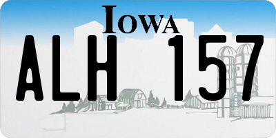IA license plate ALH157