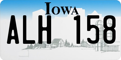 IA license plate ALH158