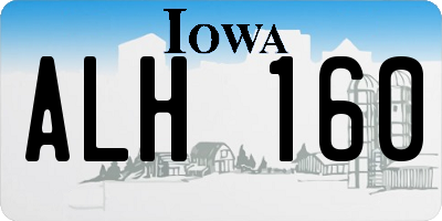 IA license plate ALH160