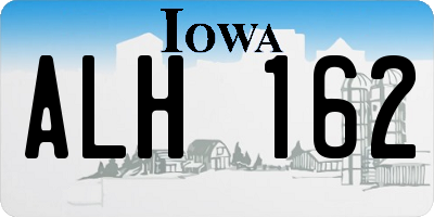 IA license plate ALH162