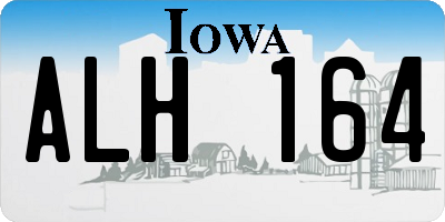 IA license plate ALH164