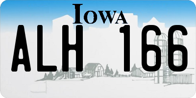 IA license plate ALH166