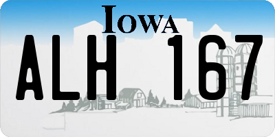 IA license plate ALH167