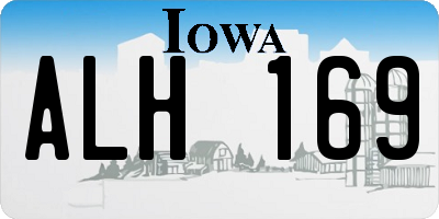 IA license plate ALH169