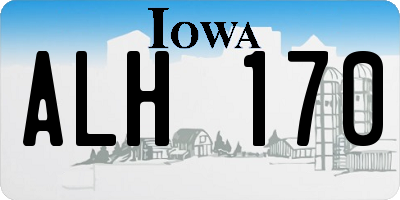 IA license plate ALH170