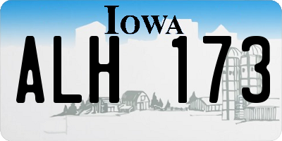 IA license plate ALH173