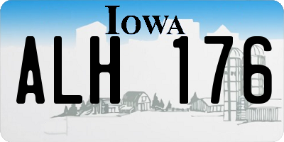 IA license plate ALH176