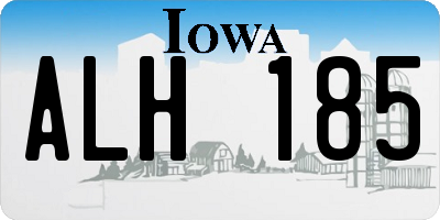 IA license plate ALH185