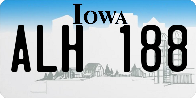 IA license plate ALH188