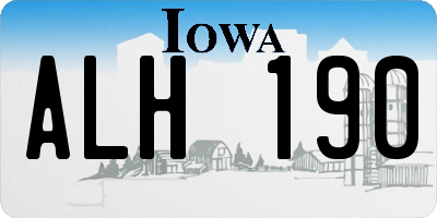 IA license plate ALH190