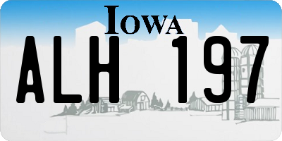 IA license plate ALH197