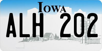 IA license plate ALH202