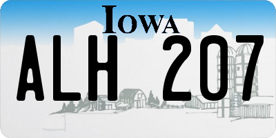 IA license plate ALH207