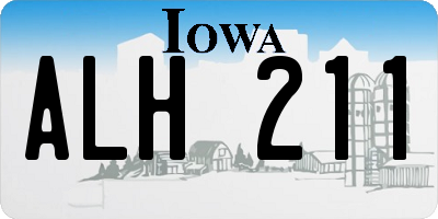 IA license plate ALH211