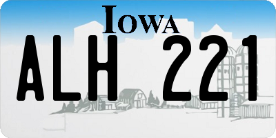 IA license plate ALH221