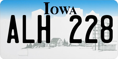 IA license plate ALH228