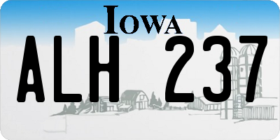 IA license plate ALH237
