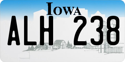 IA license plate ALH238