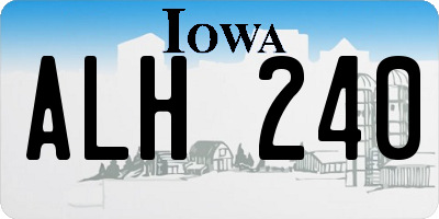 IA license plate ALH240