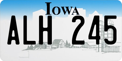 IA license plate ALH245