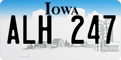 IA license plate ALH247