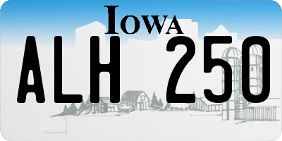 IA license plate ALH250